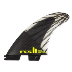 FCS Carver PC Carbon Tri Fin Set-Black/Acid-Large