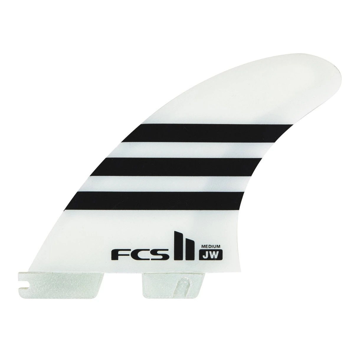 FCS Julian Wilson JW PC Tri Fin Set-Black/White-Medium 3 FCS Julian Wilson JW PC Tri Fin Set-Black/White-Medium