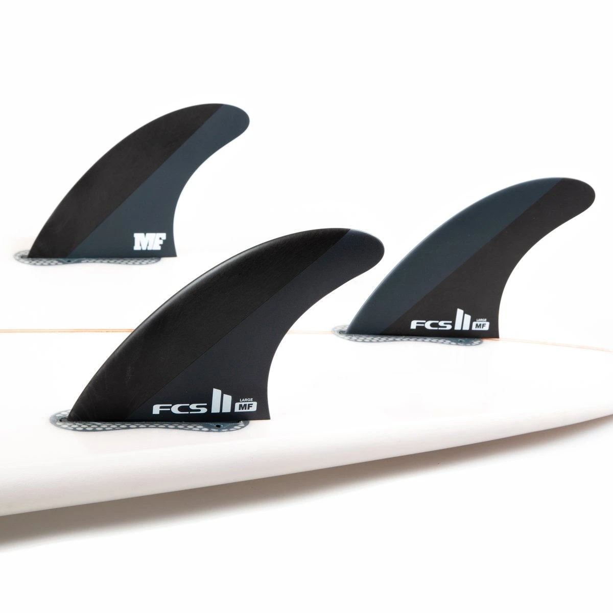 FCS II MF Neo Carbon Tri Fin Set-Black/White-Large 4 FCS II MF Neo Carbon Tri Fin Set-Black/White-Large - Image 2