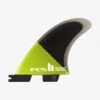 FCS II Carver PC Medium Acid/Black Quad Rear Fins -Fcs fcs fcs ii carver pc medium acid black quad rear f