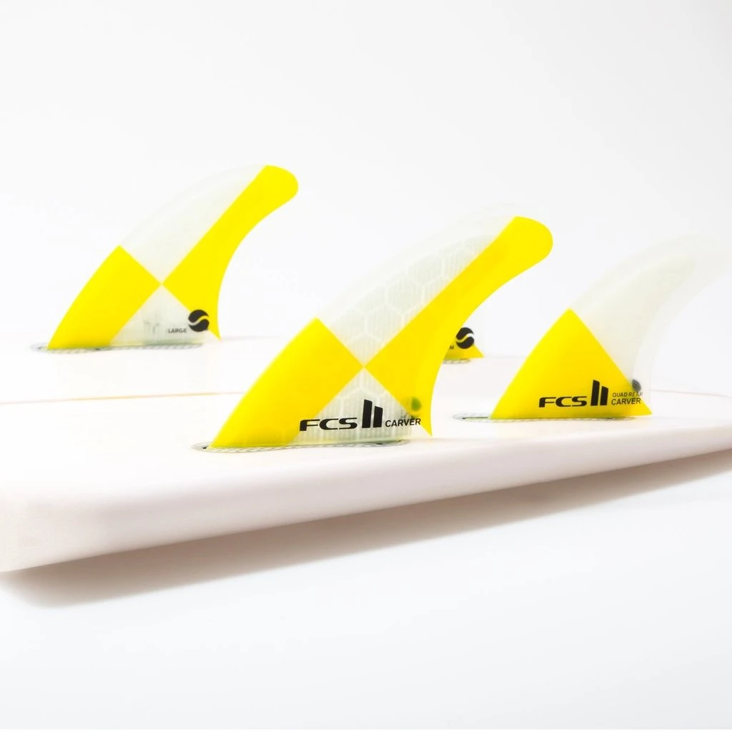 FCS II Carver PC Medium Tri Fins Yellow 4 FCS II Carver PC Medium Tri Fins Yellow - Image 2